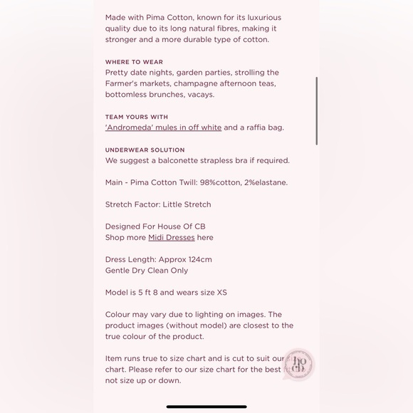 House of CB Dorothy white cotton midi sundress - Picture 2 of 16